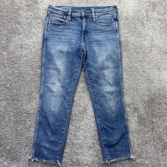 J Crew Jeans Womens 30 Vintage Slim Straight Jean Warm Seaside Wash 32x27 BA607 - Picture 1 of 14